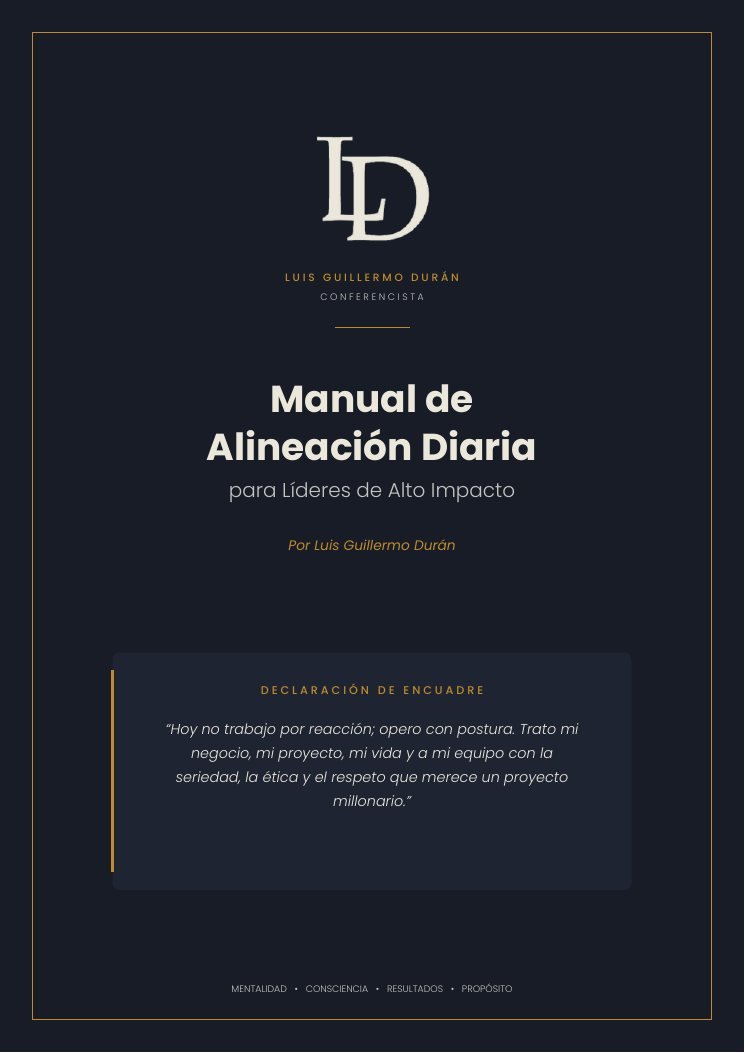Portada del Manual de Alineación Diaria para Líderes de Alto Impacto